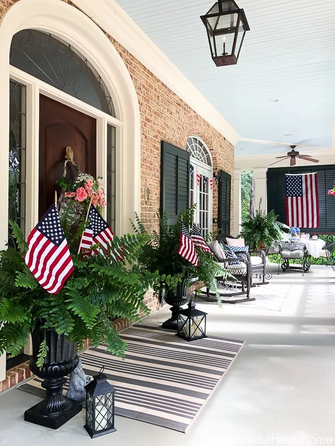 Patriotic Front Porch - Our Southern Home