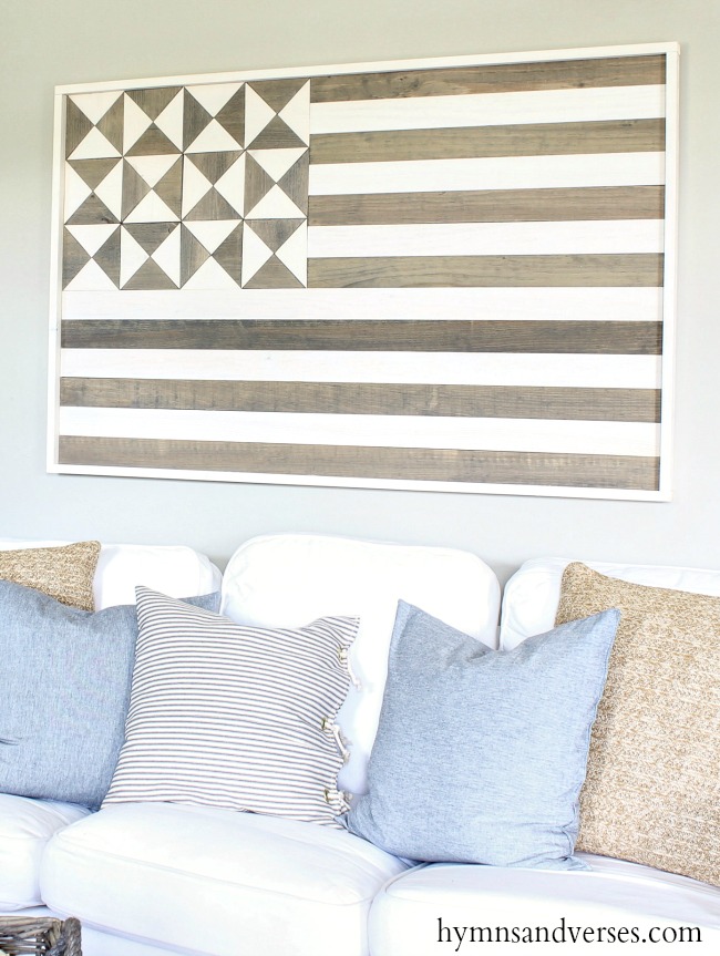 how to make a wooden American flag quilt