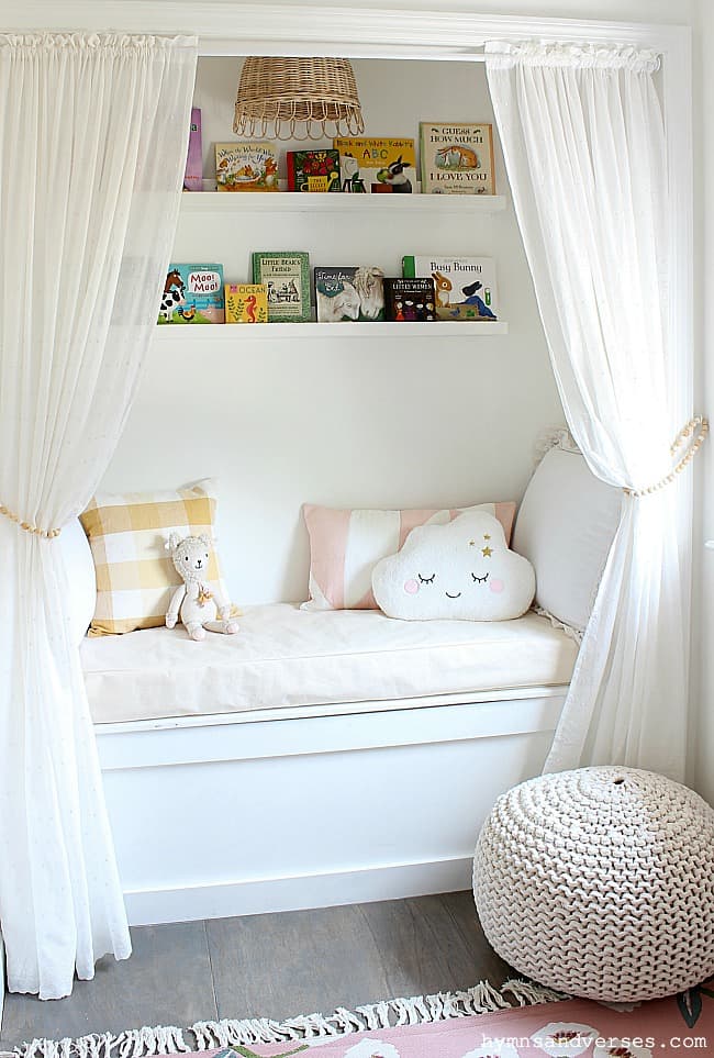 How To DIY a Cozy Closet Reading Nook - Iekel Road Home