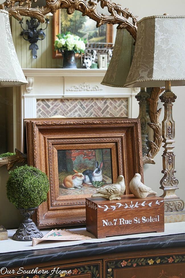 mantel and storage box