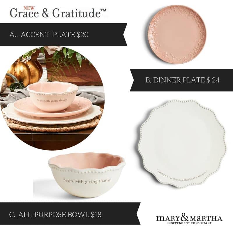 Mary and Martha Grace and Gratitude Dinnerware