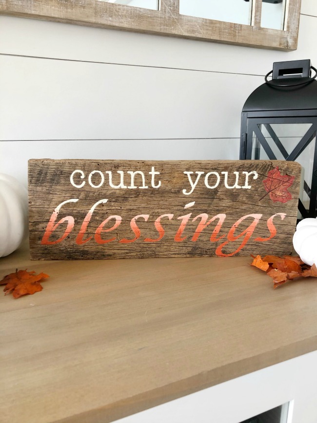 Count Your Blessings Sign - The Stonybrook House