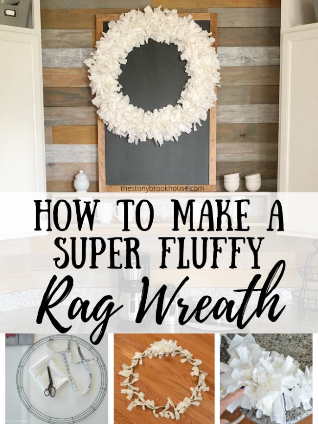 Fluffy Rag Wreath - The Stonybrook House