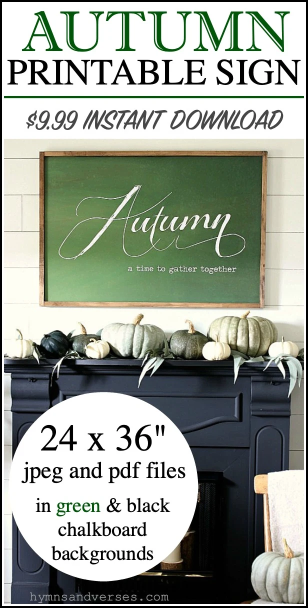 Autumn Chalkboard Printable Sign - Hymns & Verses Blog