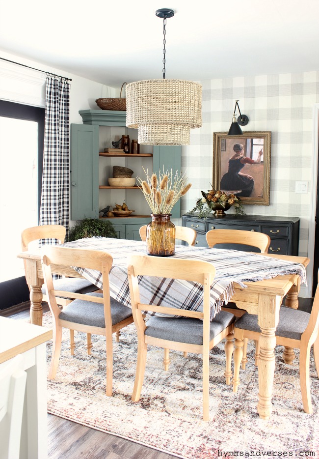 Fall dining room with vintage accents - Hymns and Verses Blog