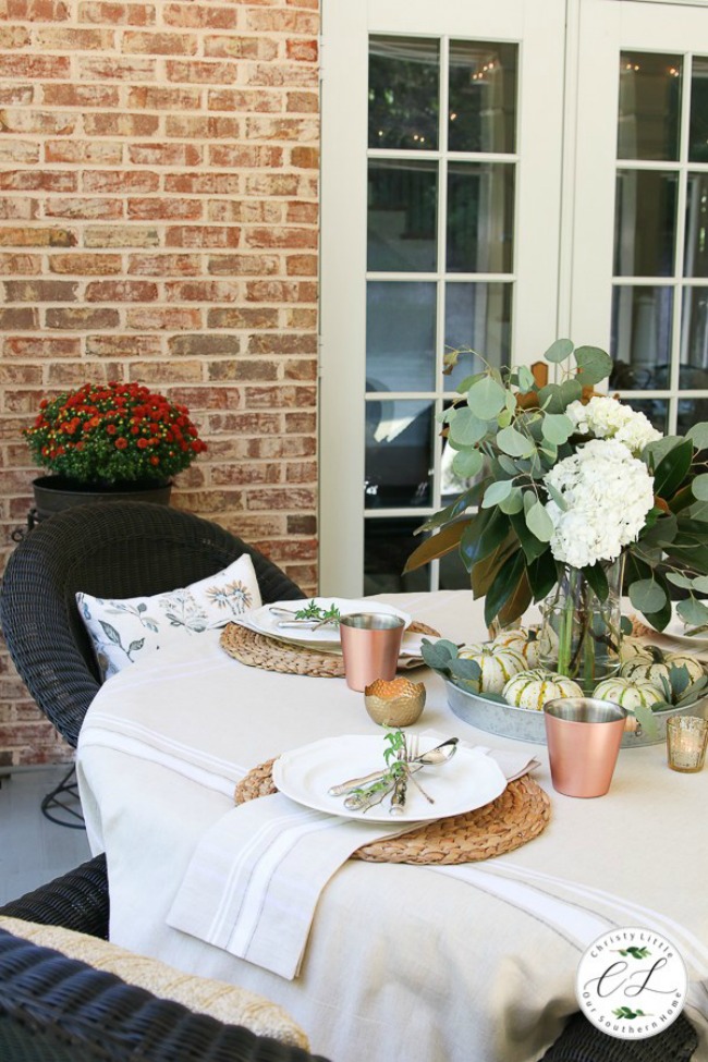 Fall Dining on the Porch - Our Southern Home