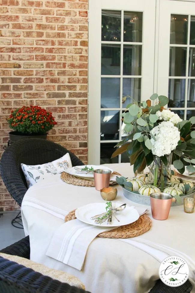 Fall Dining on the Porch - Our Southern Home