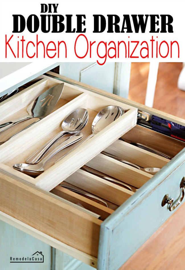 RemodelaCasa - Double Drawer Kitchen Organization