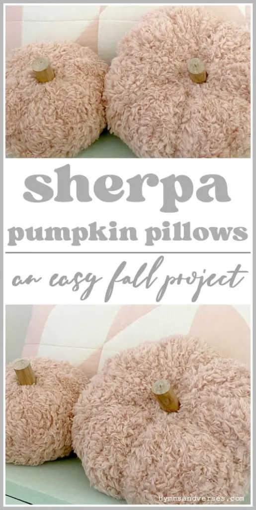 Sherpa Pumpkin Pillows - An Easy Fall DIY Project