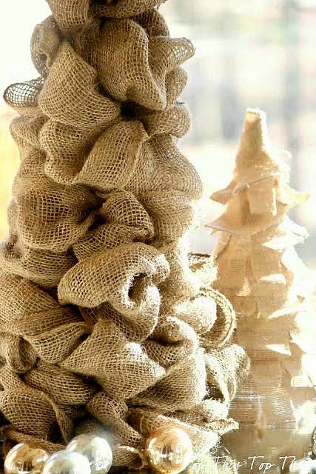 DIY Burlap Trees - Duke Manor Farm