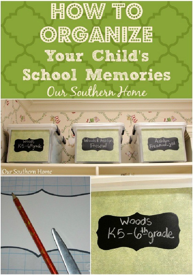 How to Organize your Child's School Memories - Our Southern Home