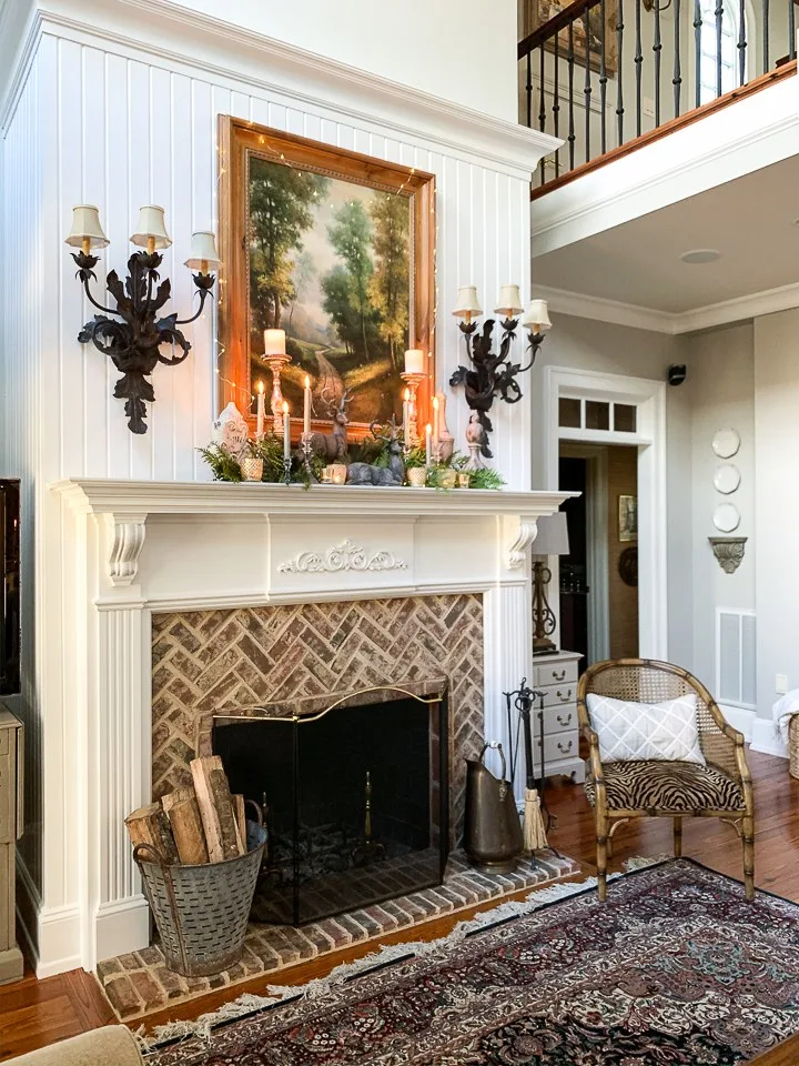 Winter Mantel - Our Southern Home