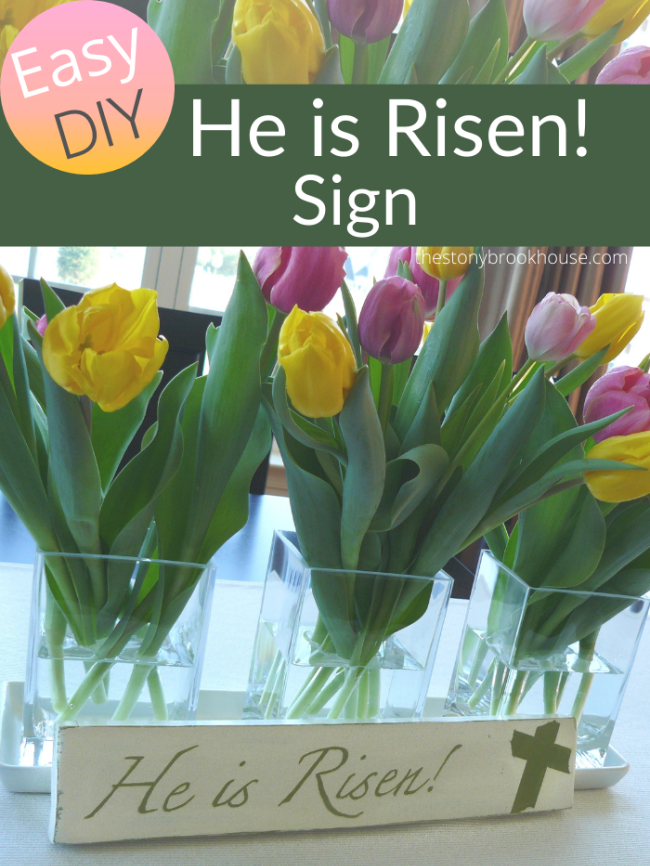 His is Risen Easter Sign - The Stonybrook House