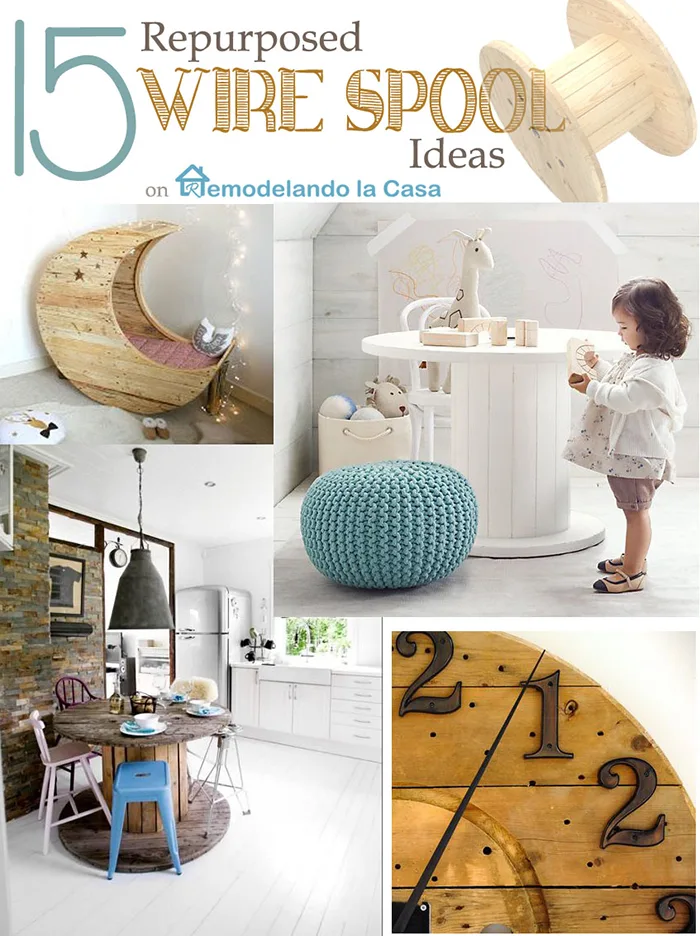 15 Repurposed Wire Spool Ideas - RemodelaCasa