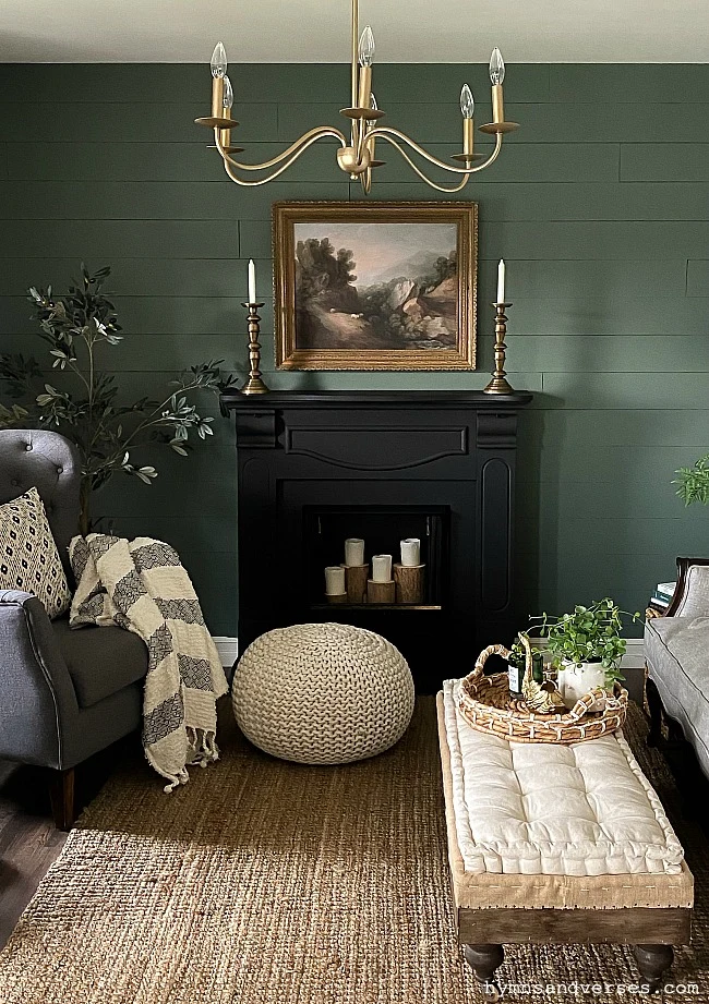 Spring Mantel with Vintage Landscape