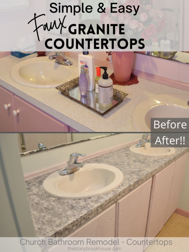 Faux Granite Countertops - The Stonybrook House