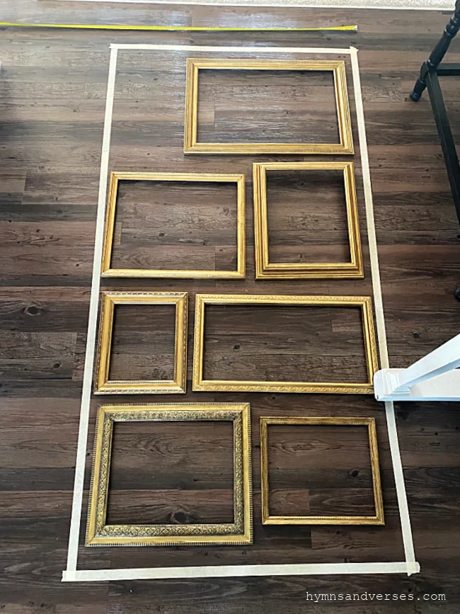 Map Out a Gallery Wall Layout on the Floor