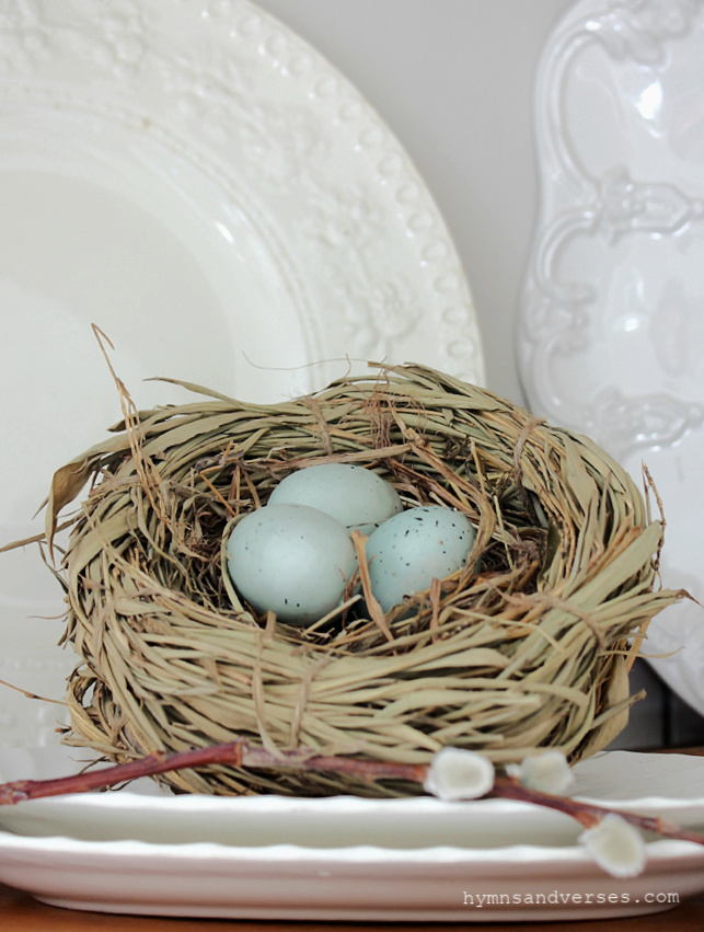 Bird Nest Decor for Spring - Hymns and Verses