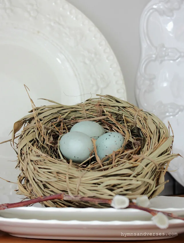 Bird Nest Decor for Spring - Hymns and Verses
