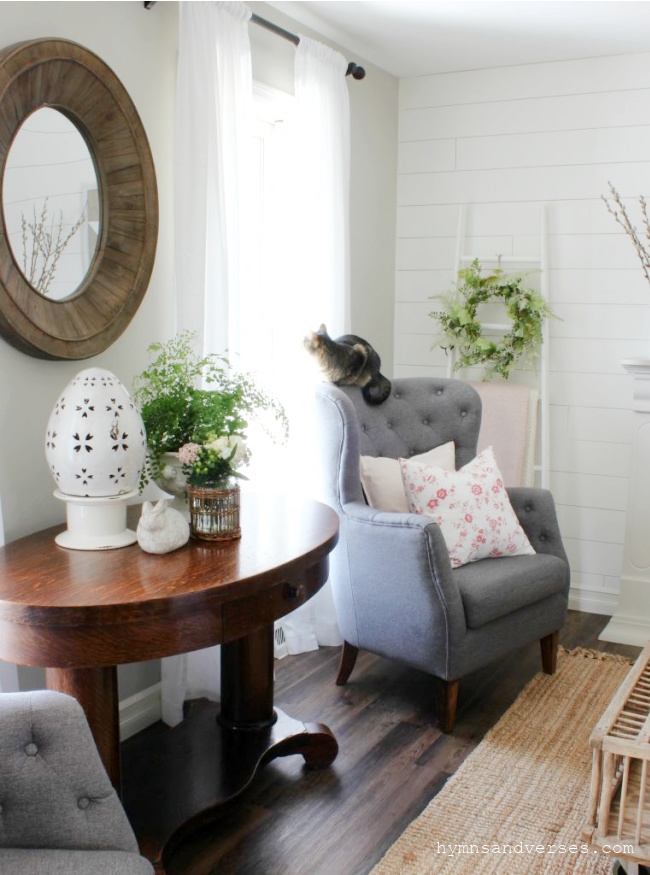 Cottage Style Spring Living Room