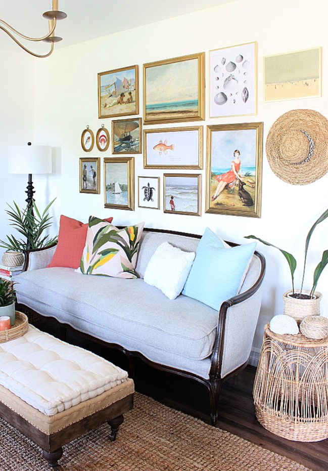 How To Create A Large Vintage Modern Gallery Wall - Pretty Real