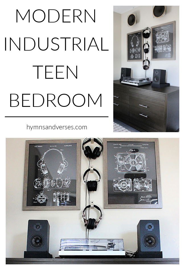 vintage industrial teen boys bedroom