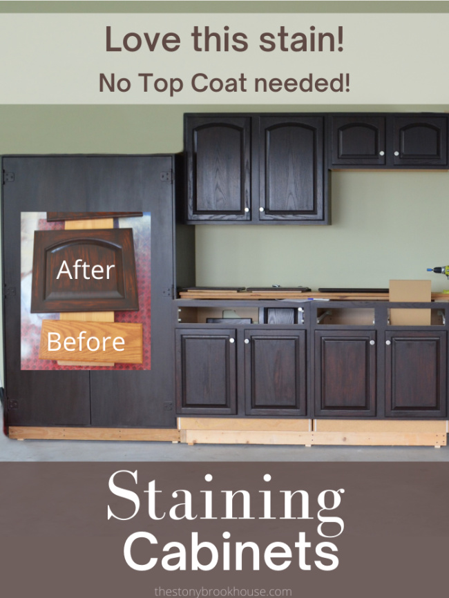Staining Kitchen Cabinets - The Stonybrook House