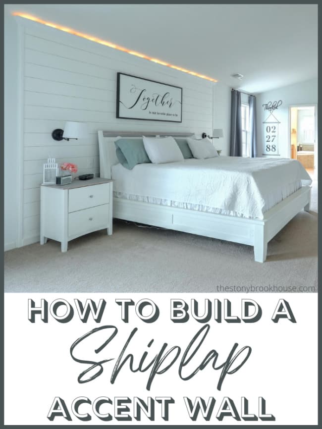 How to build a shiplap wall - The Stonybrook House