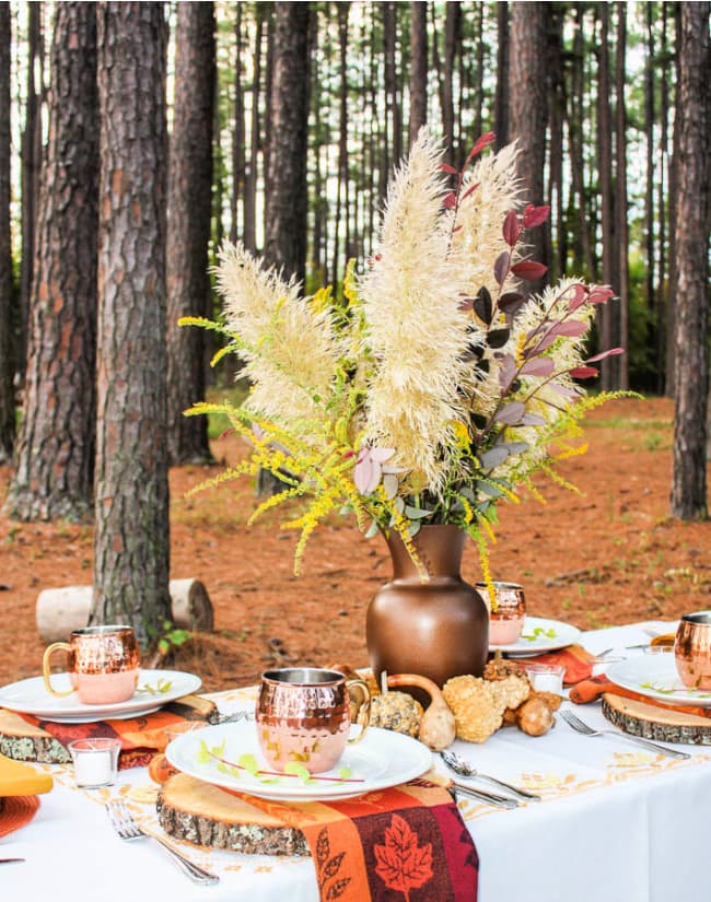 Lakeside Woodland Fall Tablescape - Sweet Pea