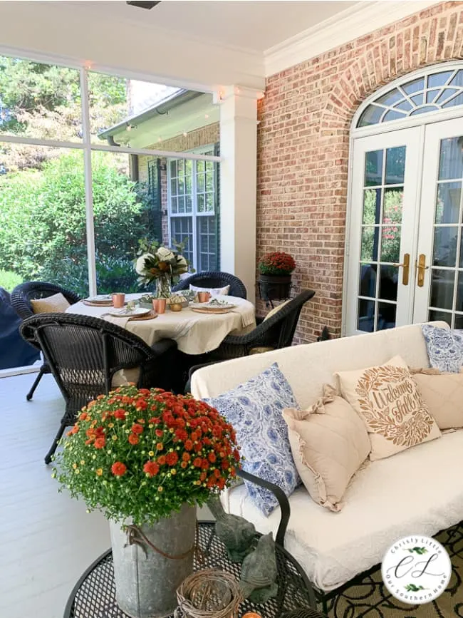 Fall Porch Tablescape - Our Southern Home