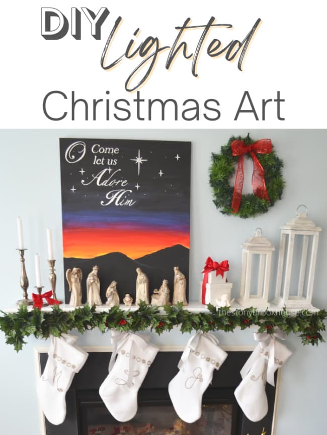 DIY Lighted Christmas Art - The Stonybrook House