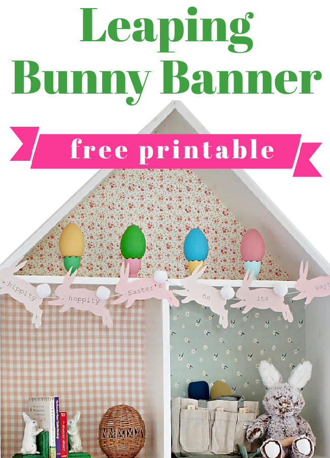 printable bunny banner by Hymns and Verses