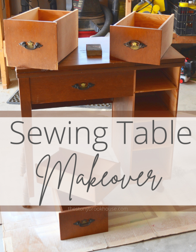 Sewing Table Makeover from The Stonybrook House