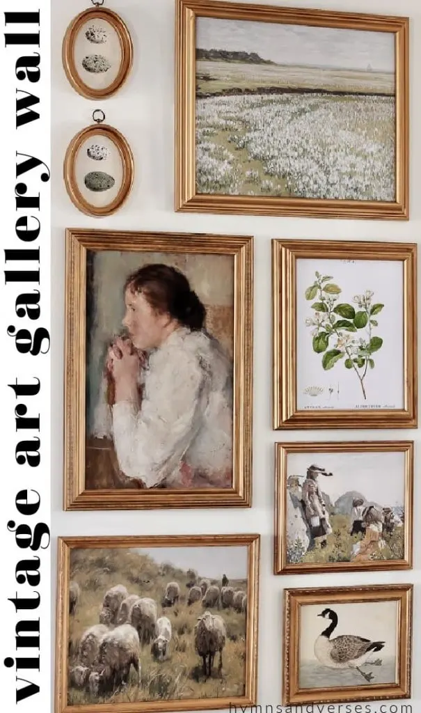 Vintage Art Gallery Wall for Spring