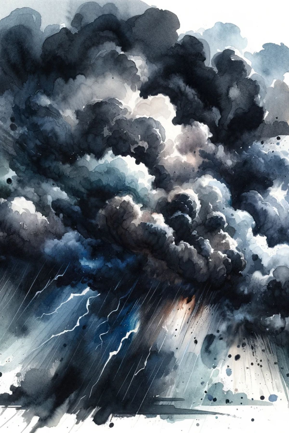 Cover image for prayer for anger post - features a watercolor stormy scene