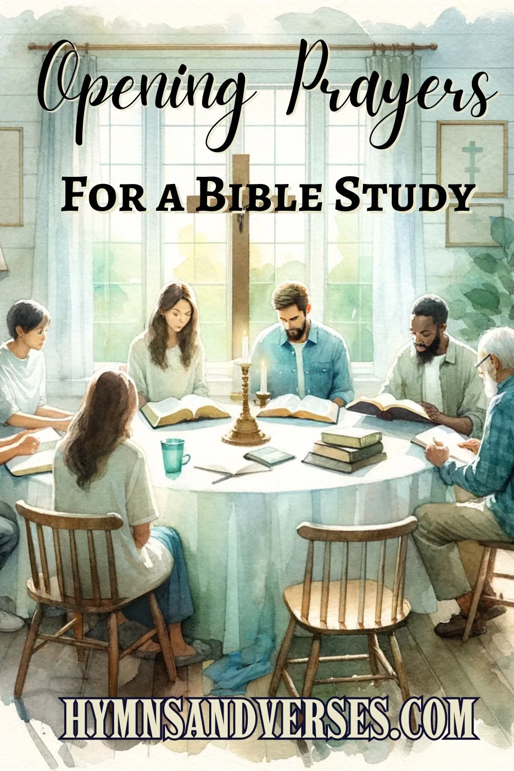 Cover image for opening prayer for bible study post
